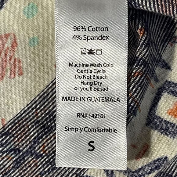 LulaRoe Oversized Top Size S Multicolor Cave Paintings Tribal Ethnic Art-to-Wear - Picture 6 of 12